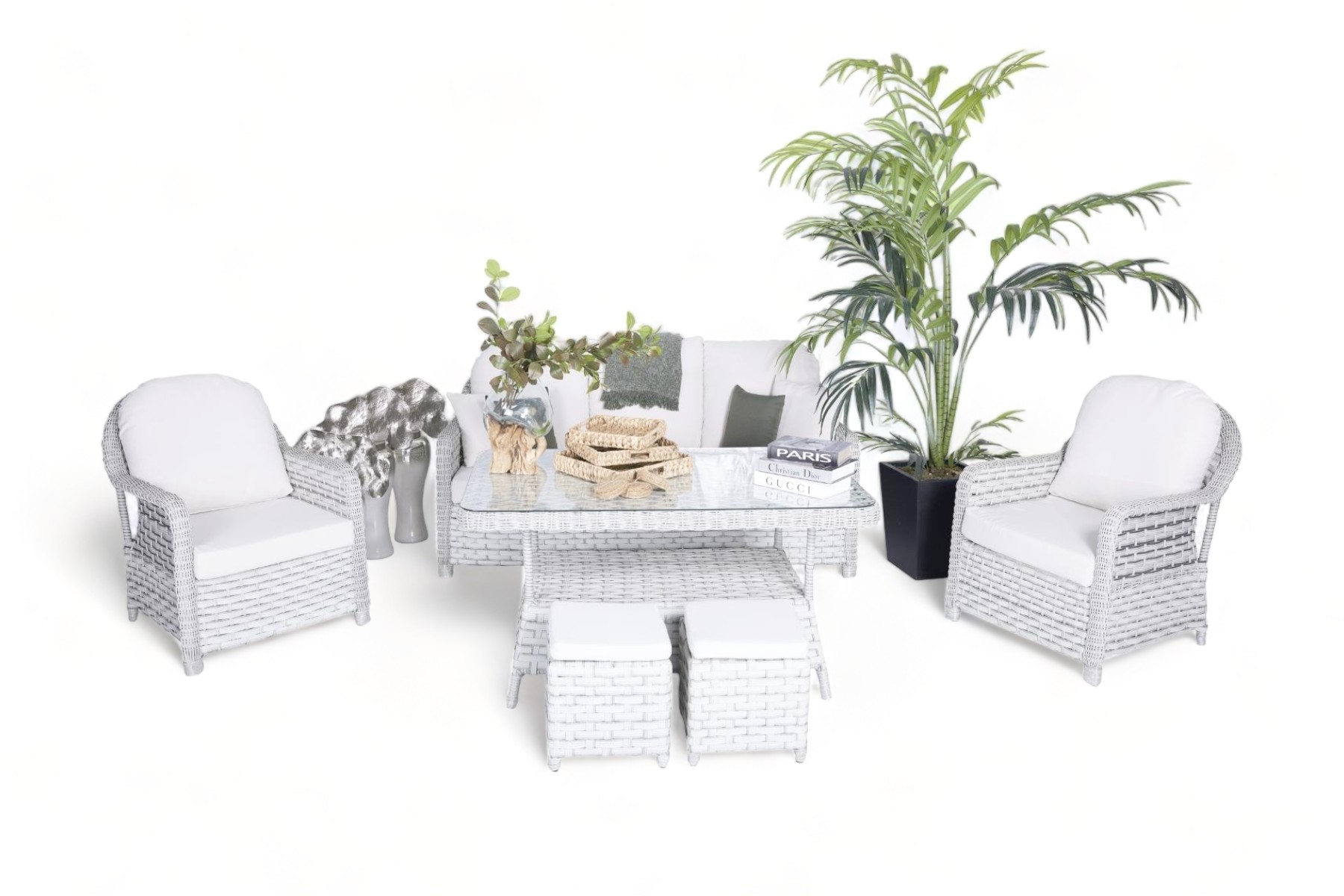 Roma Gri Rattan Oturma Grubu-